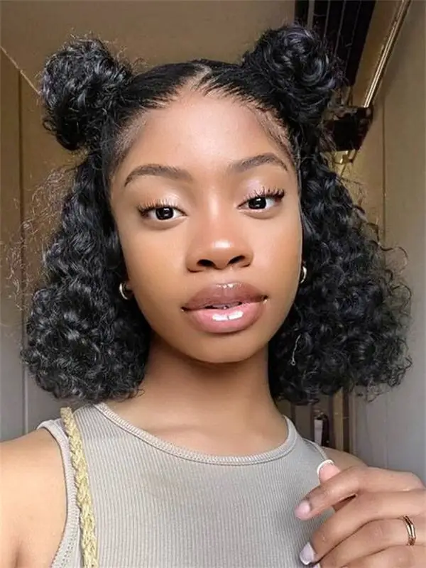 Salt and Pepper Bob With Curtain Bangs Salt and Pepper Bob With Curtain Bangs — Simple Wig Styles
