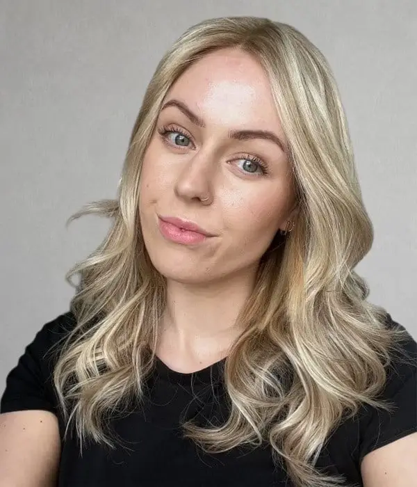 Collarbone Lob With Ash Blonde Highlights — Simple Wigs Human Hair