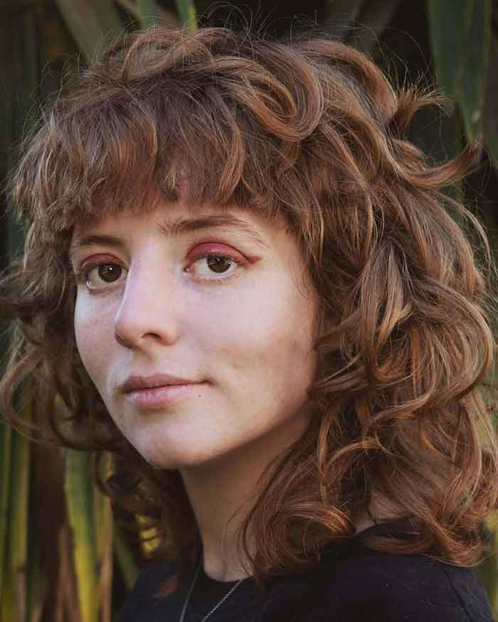 Shoulder Auburn Wavy Wolf Cut — Simple Wolf Cut Curly Hair