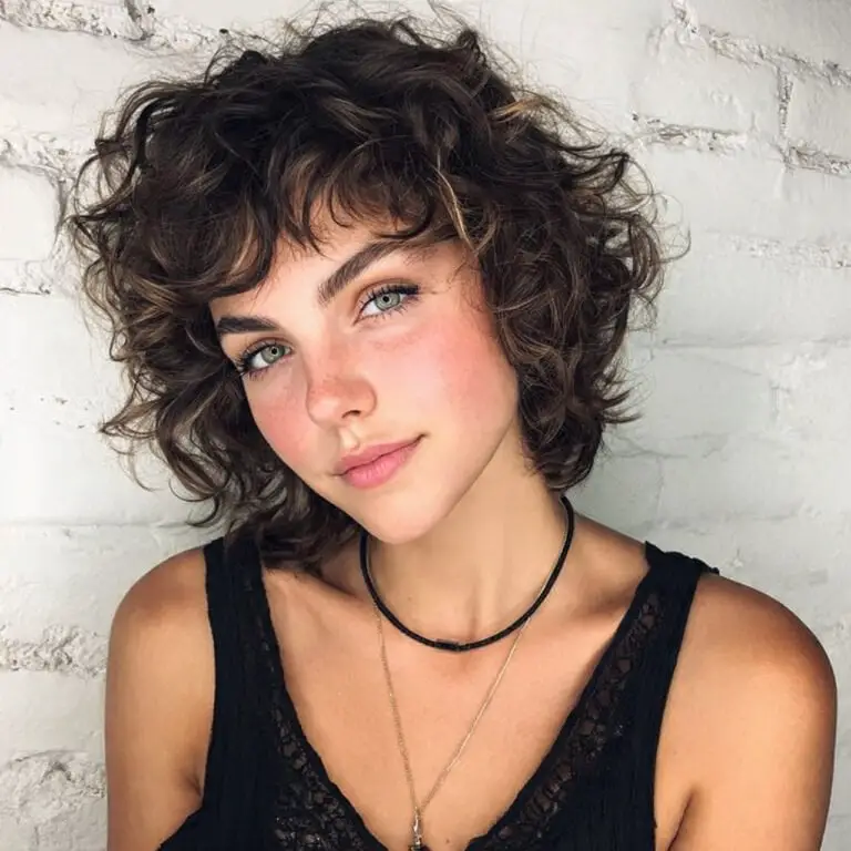 Collarbone Wolf Cut Face Framing Bangs — Simple Wolf Cut Curly Hair