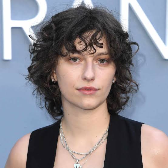 Shoulder Length Dark Brown Curly Wolf Cut With Wispy Bangs — Simple Wolf Cut Curly Hair