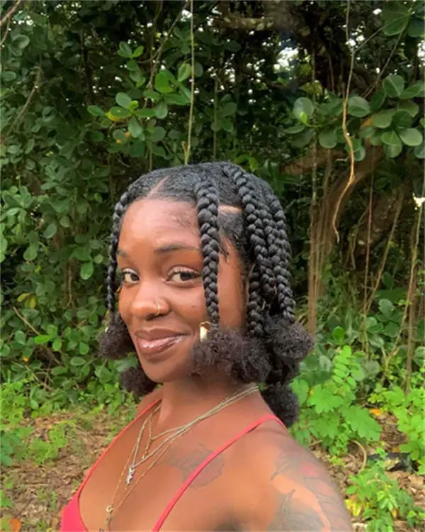 Collarbone Braids With Fluffed Ends — Trendy 4c Hair