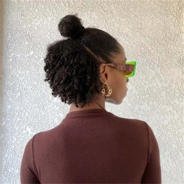 Chin Length Half-Up Half-Down — Trendy 4c Hair