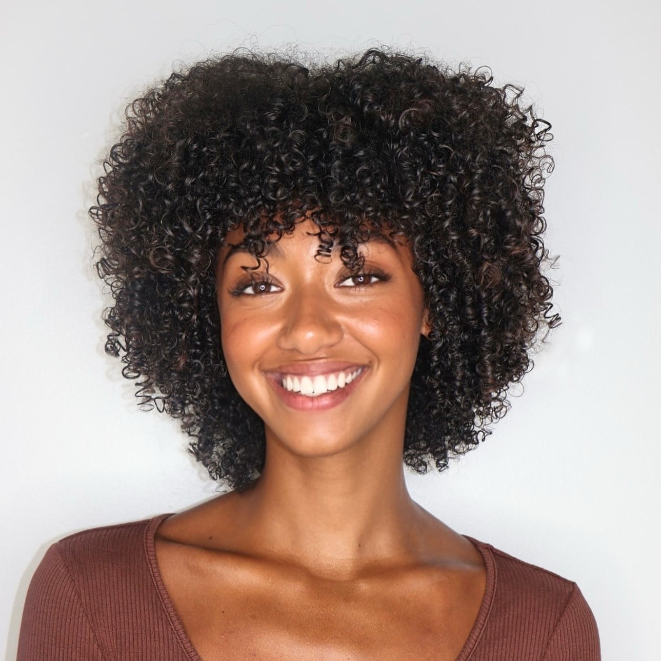 Collarbone Length Afro With Full Fringe — Trendy 4c Hair