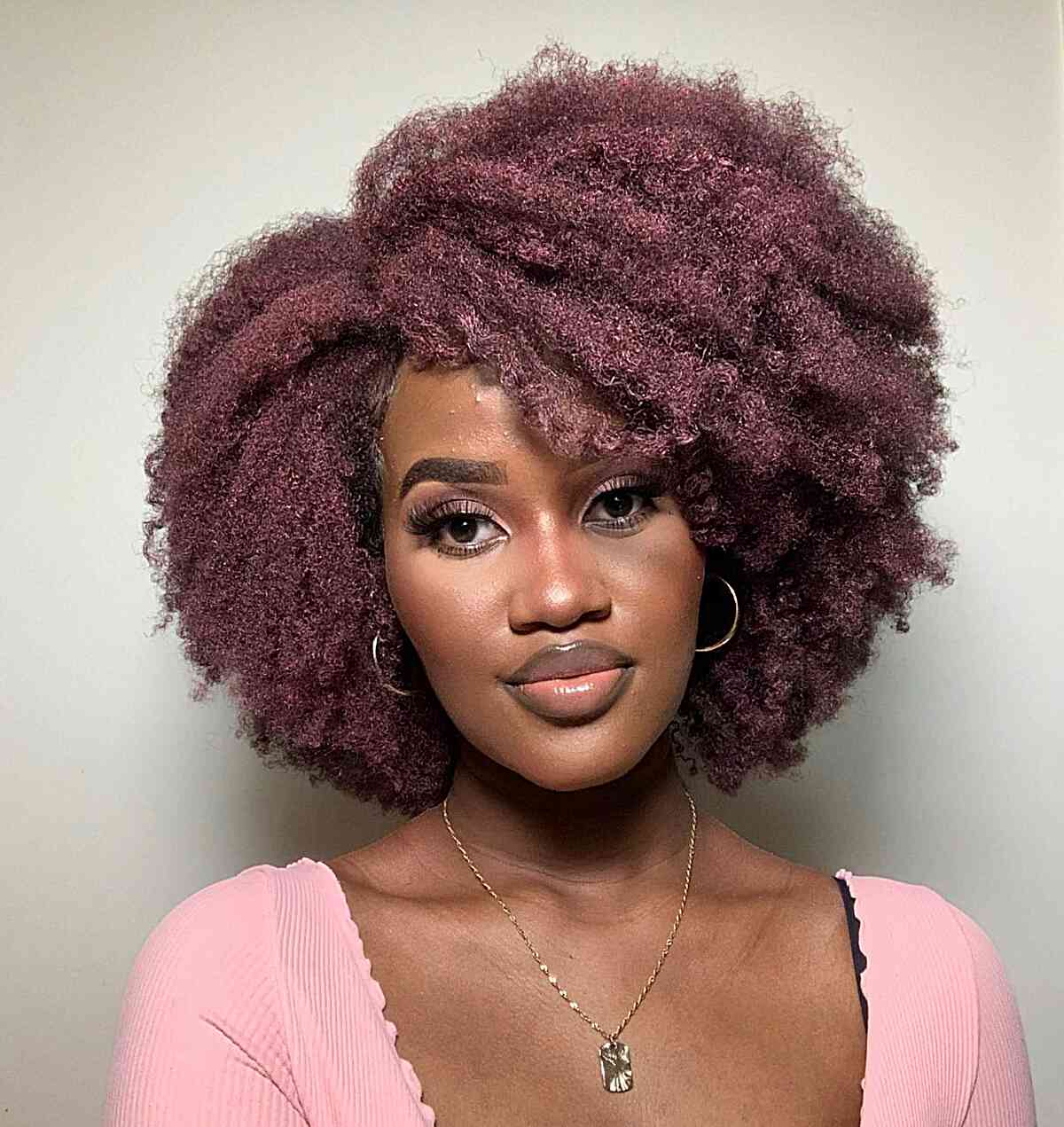 Rounded Natural Afro With Texture — Trendy 4c Hair