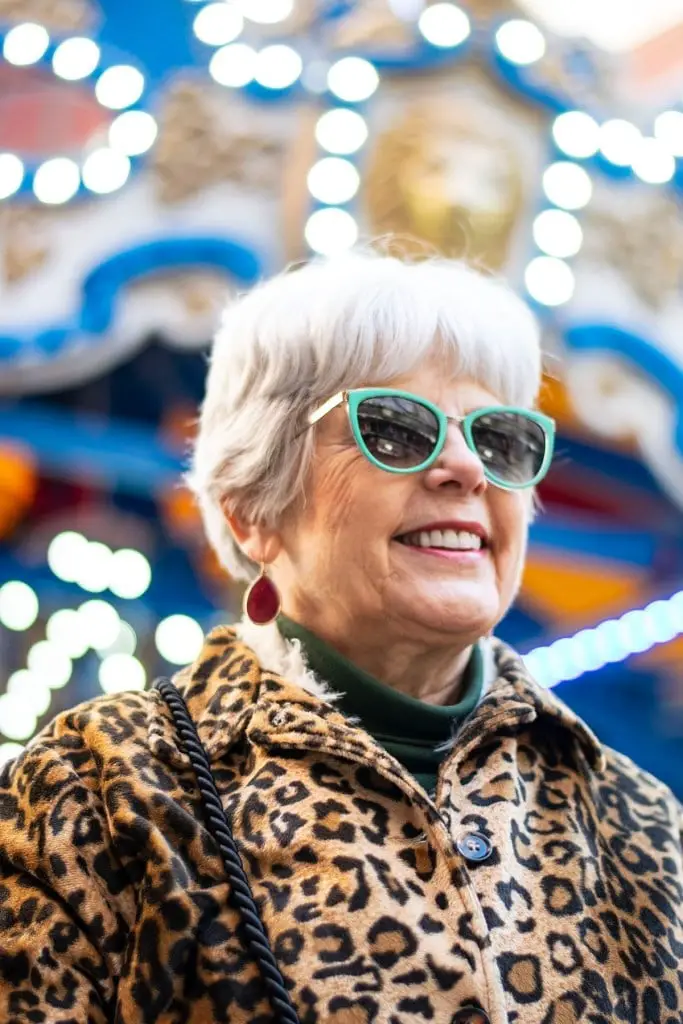 Leopard Print Jacket Over Green Turtleneck Leopard Print Jacket Over Green Turtleneck — Trendy Animal Print Outfits