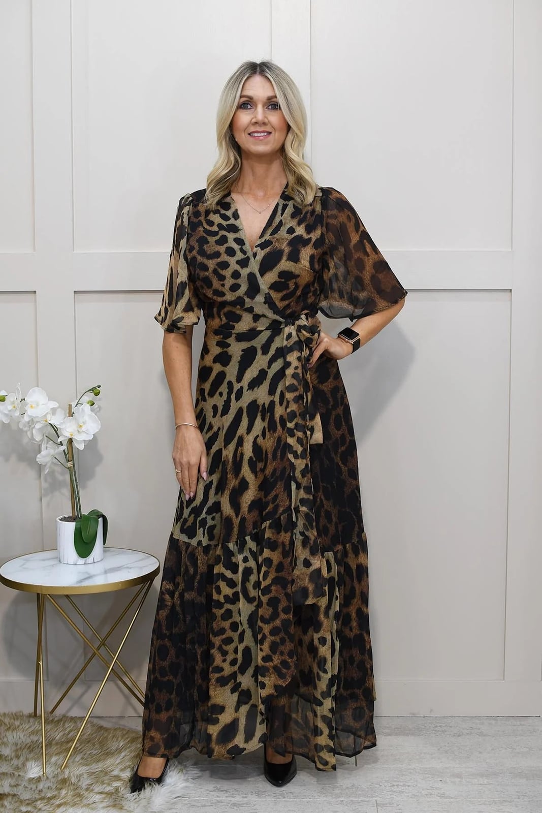 Chiffon Leopard Print Wrap Dress Chiffon Leopard Print Wrap Dress — Trendy Animal Print Outfits
