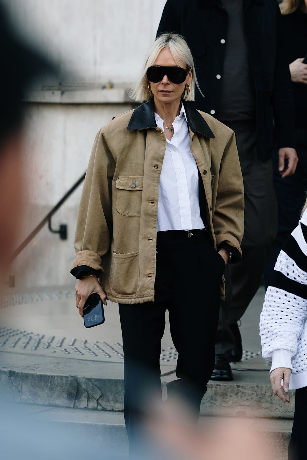 Oversized Brown Corduroy Barn Jacket with Black Trousers Oversized Brown Corduroy Barn Jacket with Black Trousers — Trendy Barn Jacket Outfit