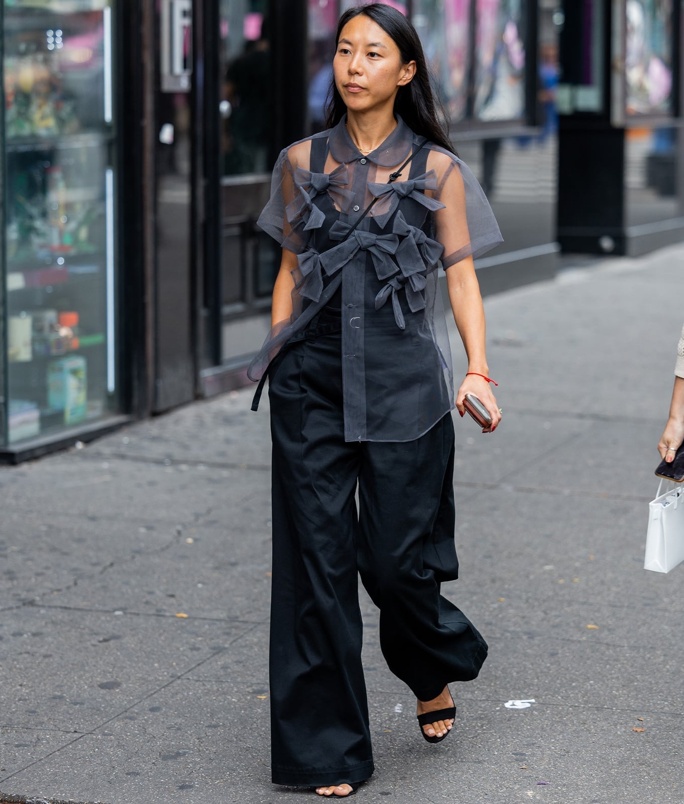 Sheer Organza Shirt with Bow Details Sheer Organza Shirt with Bow Details — Trendy Birthday Outfits