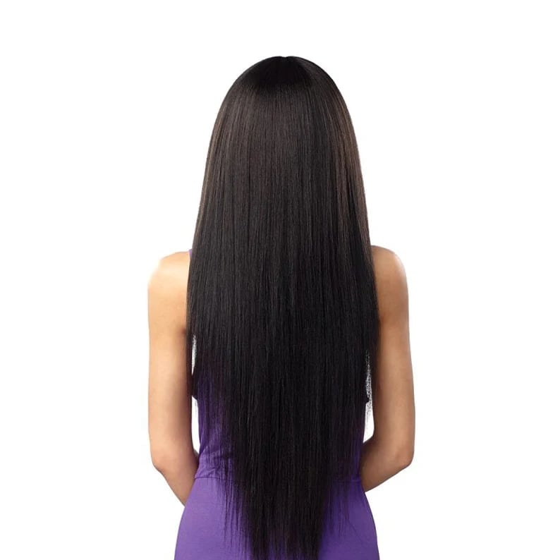 Mid-Back Straight With Subtle Layers Mid-Back Straight With Subtle Layers — Trendy Black Wig