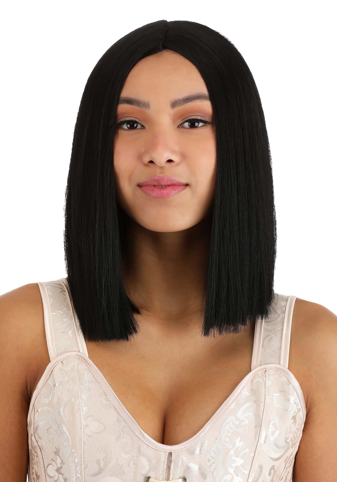 Long Bob With Blunt Cut And No Bangs Long Bob With Blunt Cut And No Bangs — Trendy Black Wig