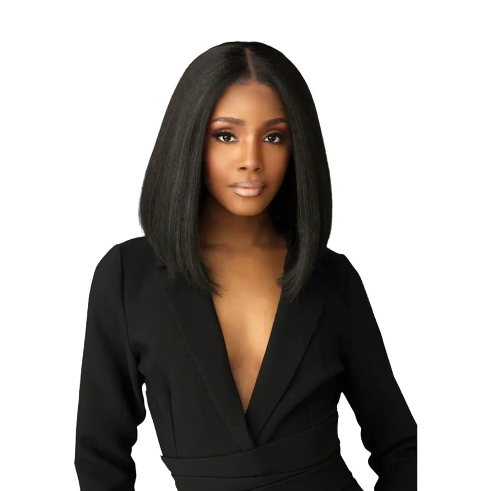 Sleek Collarbone Bob With Face Framing Sleek Collarbone Bob With Face Framing — Trendy Black Wig