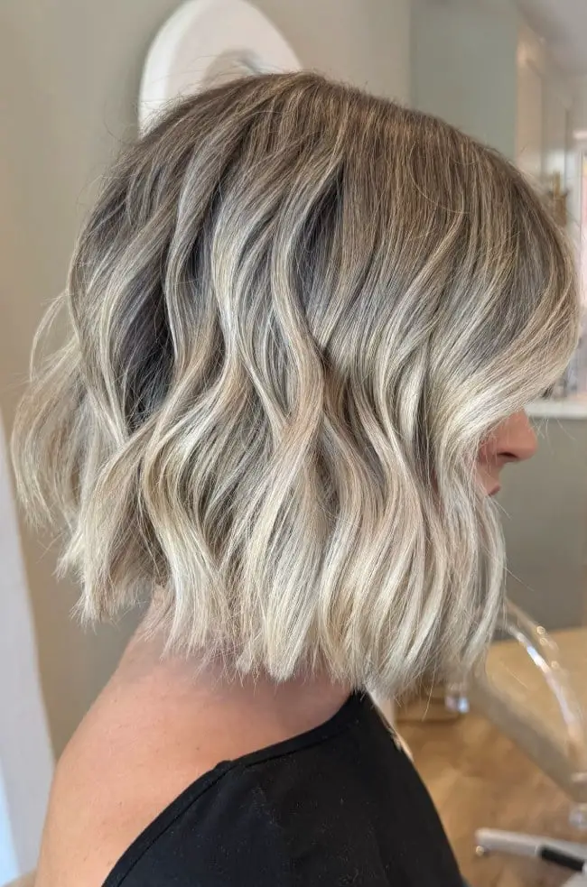 Ash Beige Blonde Textured Bob Ash Beige Blonde Textured Bob — Trendy Blonde Short Hair