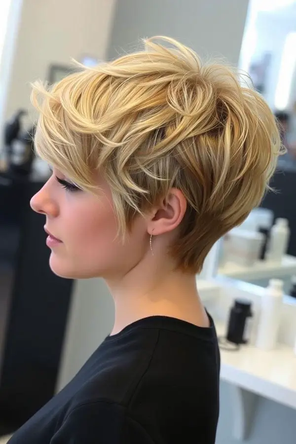 Golden Blonde Textured Pixie Golden Blonde Textured Pixie — Trendy Blonde Short Hair