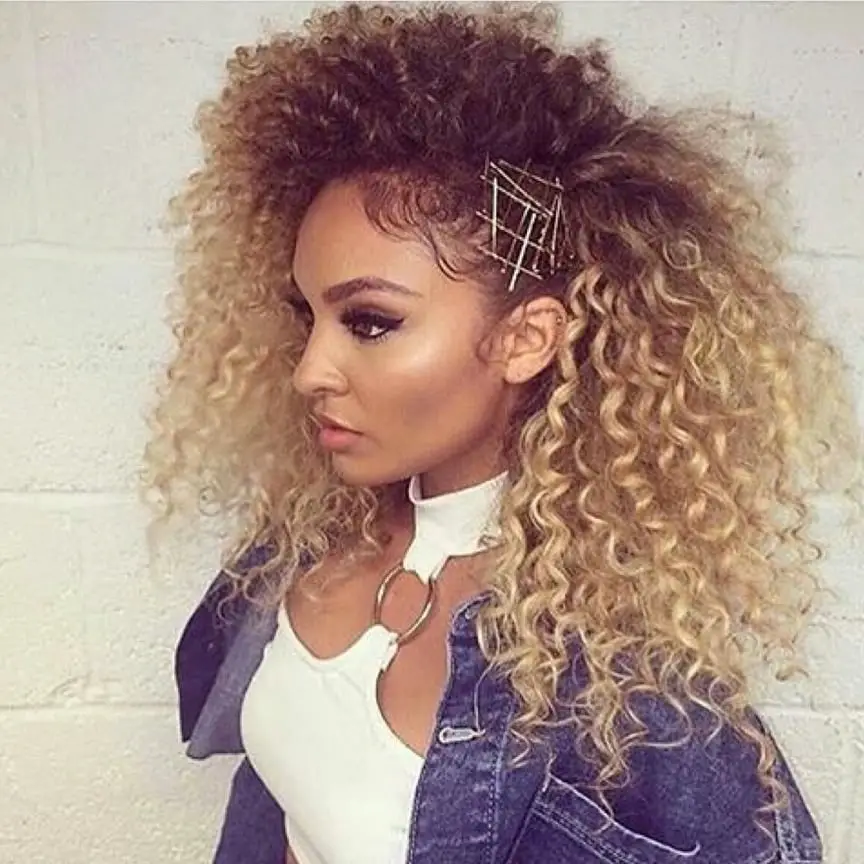 Curly Updo With Geometric Bobby Pins Curly Updo With Geometric Bobby Pins — Trendy Bobby Pins Hairstyles