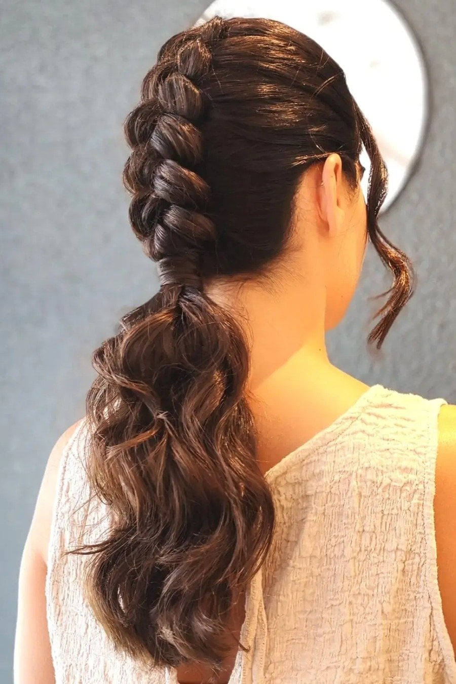 Ash Blonde Ponytail With Dark Roots Braid Ash Blonde Ponytail With Dark Roots Braid — Trendy Braided Ponytail