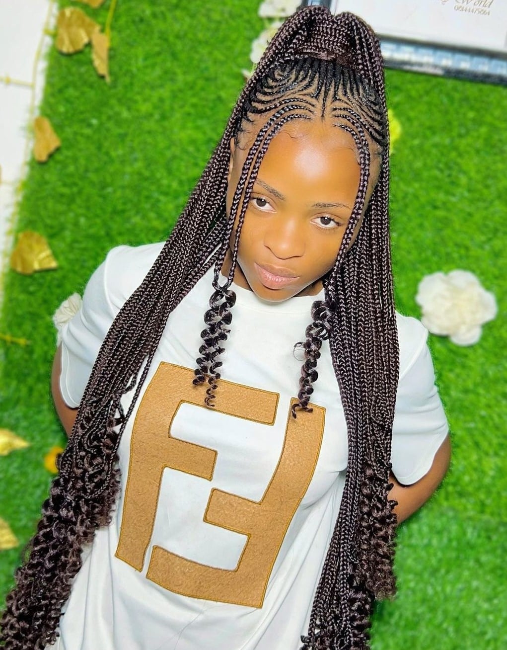 Box Braids Ponytail With Curtain Bangs Box Braids Ponytail With Curtain Bangs — Trendy Braided Ponytail