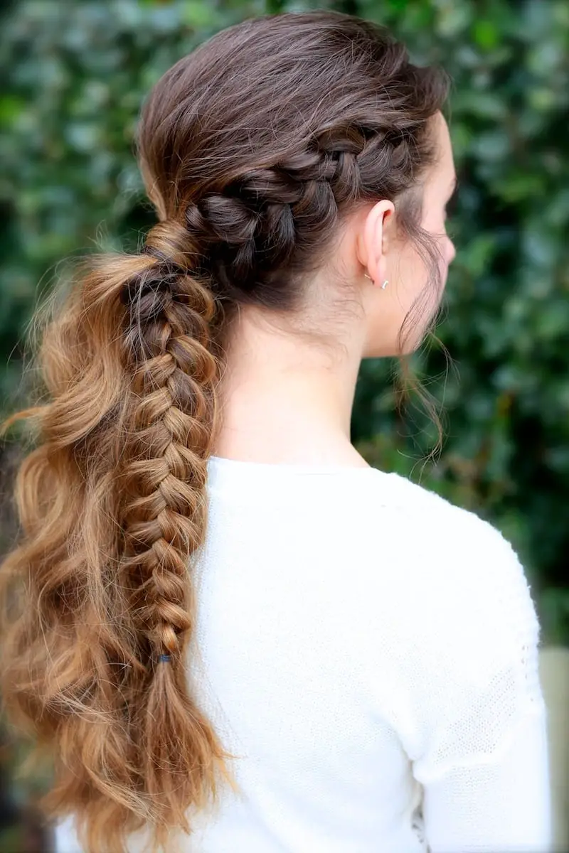 Side Braided Ponytail With Loose Waves Side Braided Ponytail With Loose Waves — Trendy Braided Ponytail