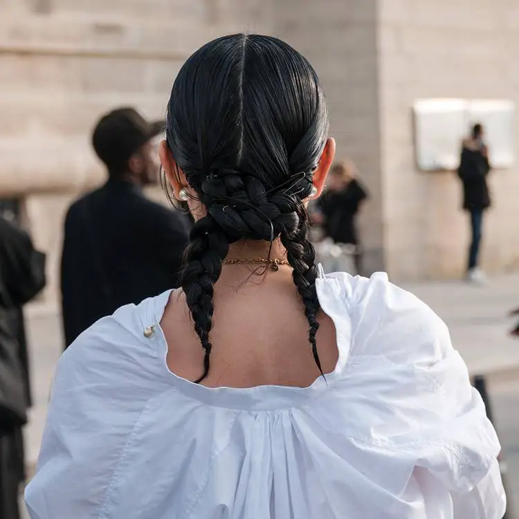 Sleek Black Wet Look Braids Sleek Black Wet Look Braids — Trendy Braids to the Back
