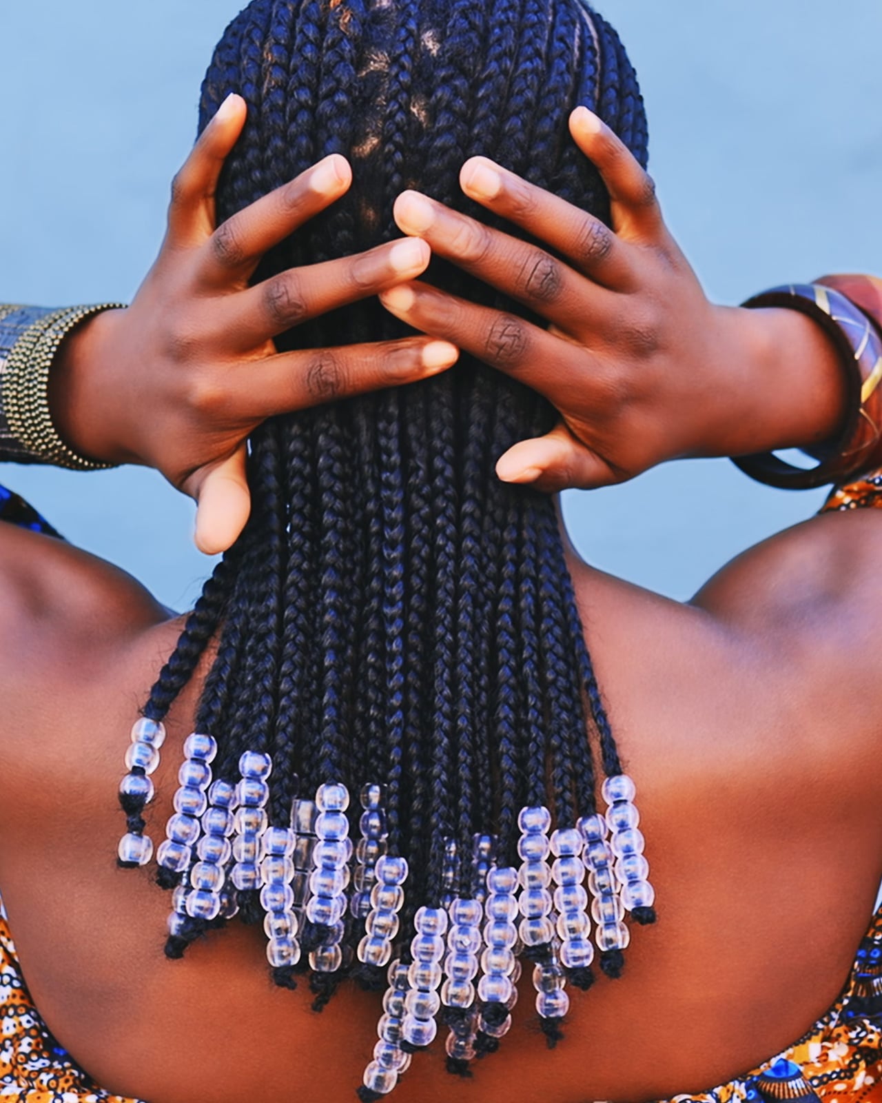 Dark Brown Beaded Box Braids Dark Brown Beaded Box Braids — Trendy Braids to the Back