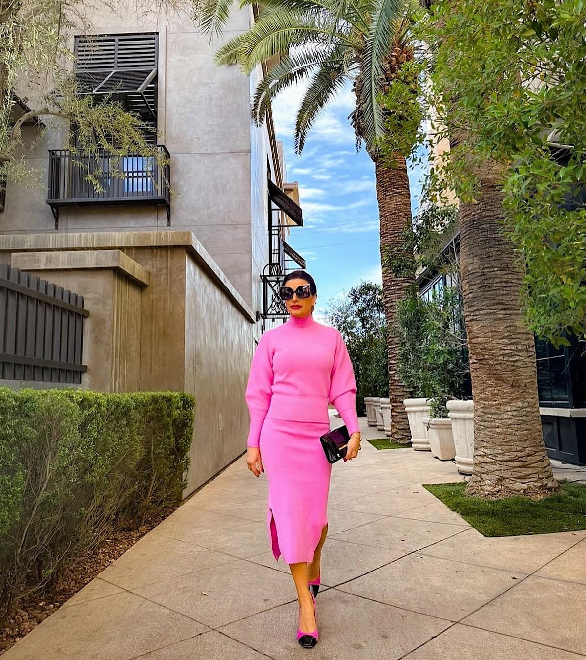 Monochromatic Hot Pink Knit Set Monochromatic Hot Pink Knit Set — Trendy Brunch Outfits