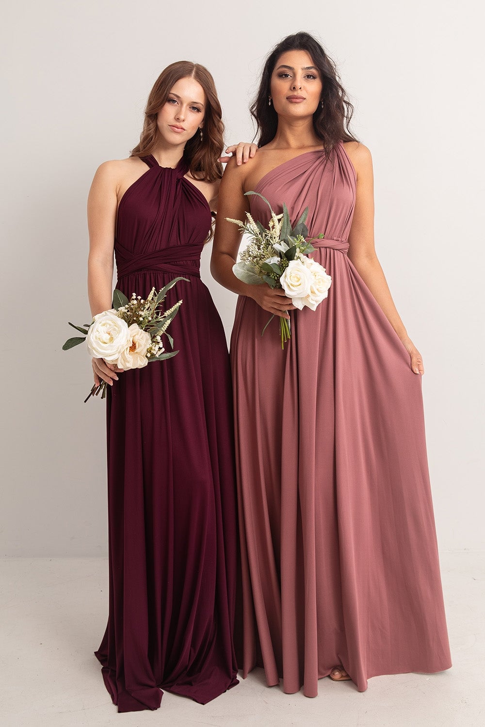 Burgundy Infinity Dress with Braided Straps — Trendy Burgundy Dress Outfit