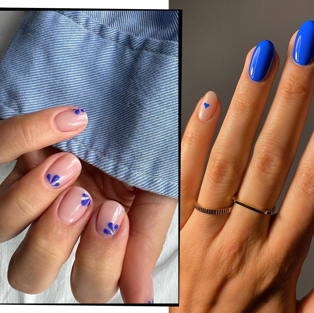 Medium Square Vibrant Cobalt Blue Nails Medium Square Vibrant Cobalt Blue Nails — Trendy Colorful Nails