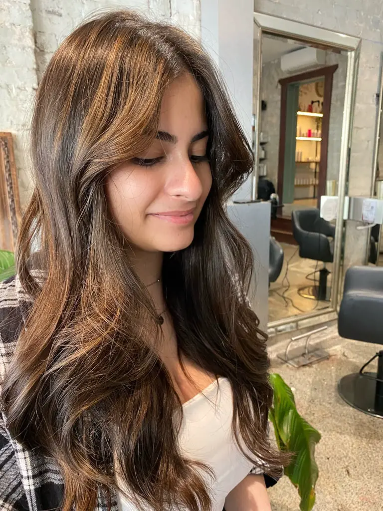 Medium Brown With Cool Face-Framing Layers Medium Brown With Cool Face-Framing Layers — Trendy Cool Brown Hair
