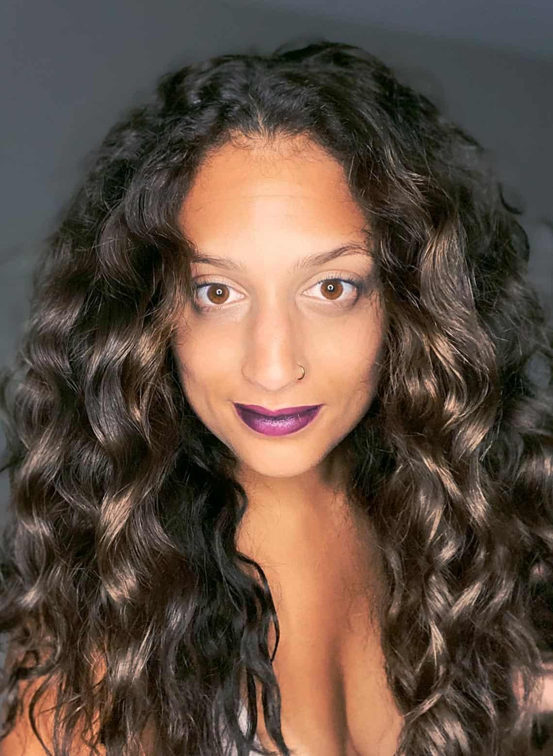 Mid-Back Curls With Lighter Brown Highlights Mid-Back Curls With Lighter Brown Highlights — Trendy Curly Hair Down