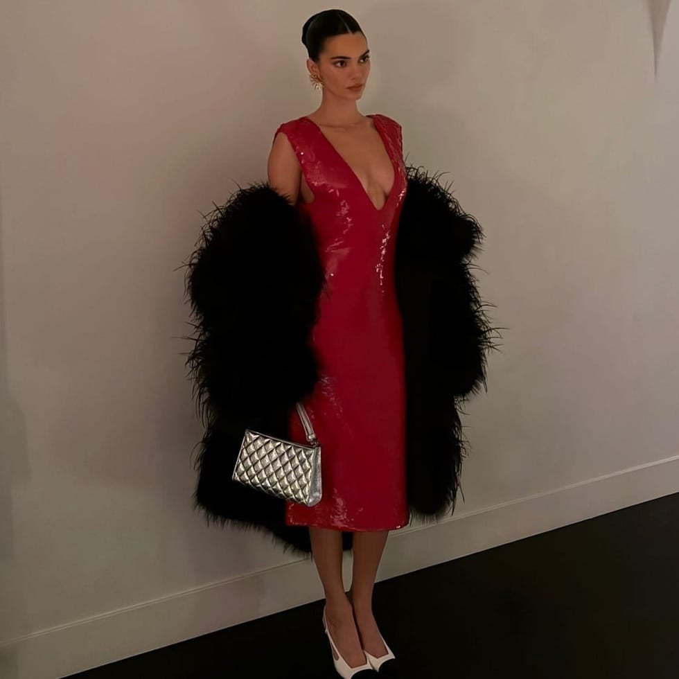 Red Sequin Sheath Dress With Feather Coat Red Sequin Sheath Dress With Feather Coat — Trendy Cute Birthday Outfit