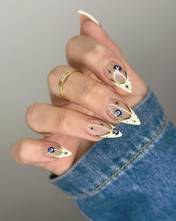 40 Stunning Evil Eye Nail Designs to Ward Off Negativity in Style