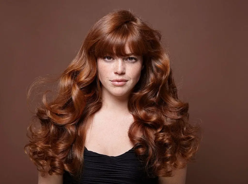 Mid-Back Wind-Swept Bright Ginger — Trendy Ginger Hair