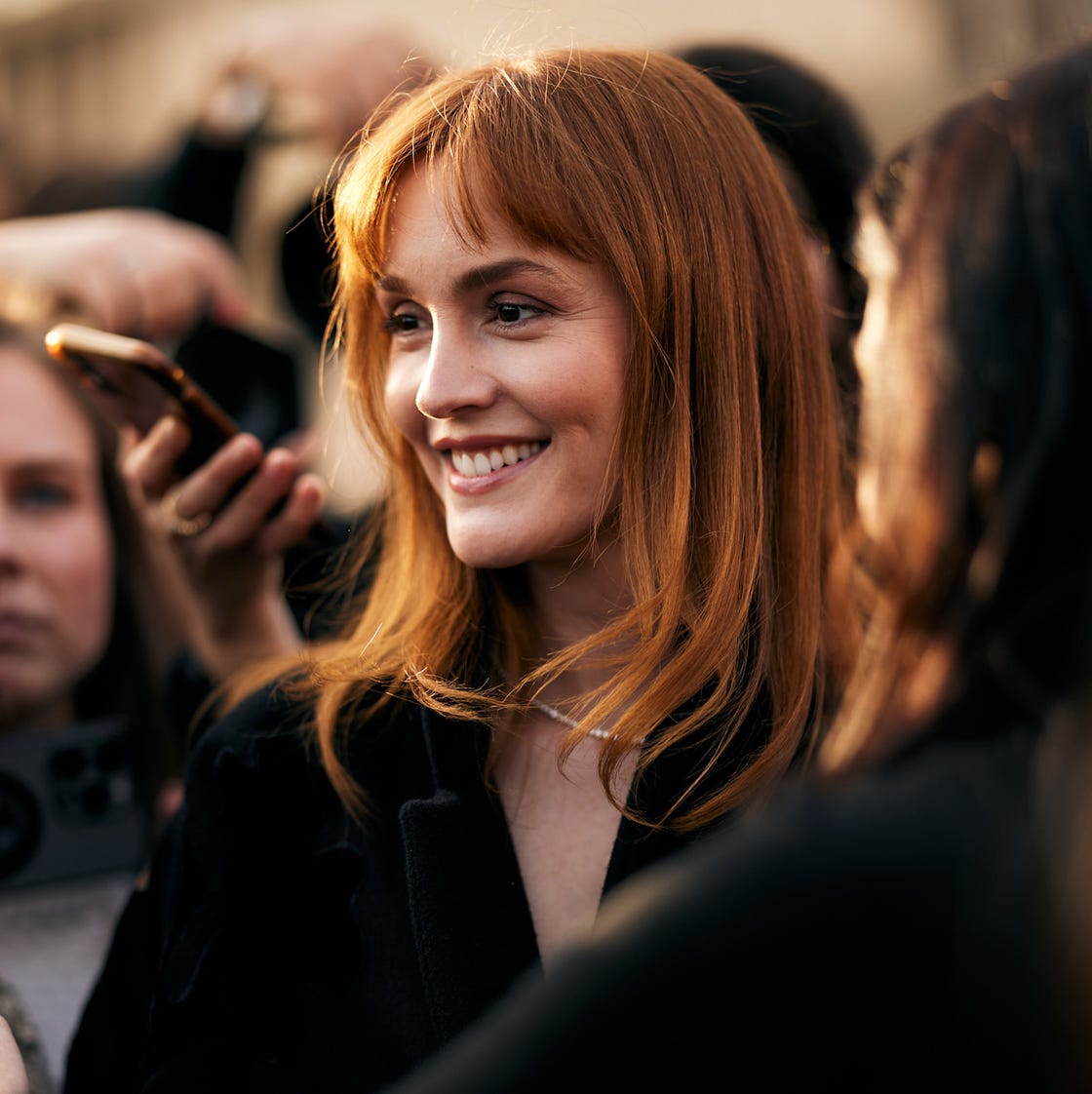 Collarbone Waves With Wispy Bangs — Trendy Ginger Hair