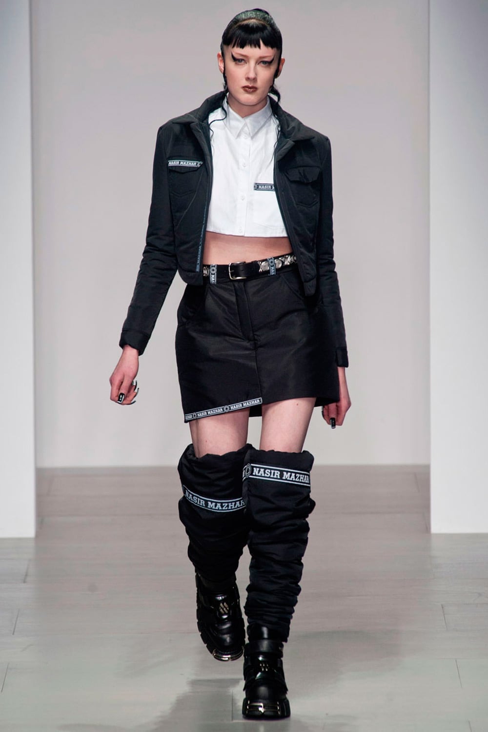 Cropped Jacket and A-line Mini Skirt Combination — Trendy Gothic Outfits