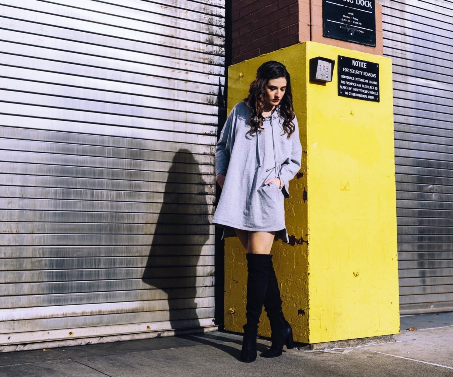 Gray Oversized Hoodie Styled as a Dress — Trendy Grey Hoodie Outfit
