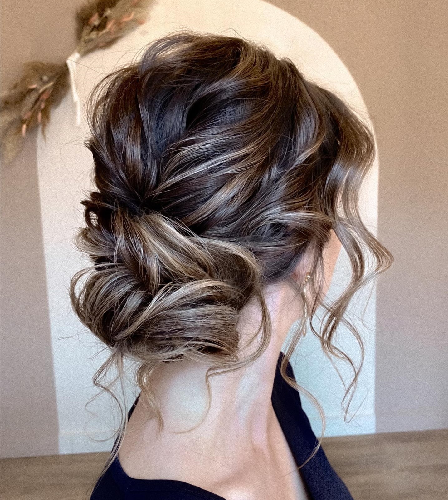 Textured Loose Updo with Curls, Mid-Back Textured Loose Updo with Curls, Mid-Back — Trendy Hair Up Hairstyles