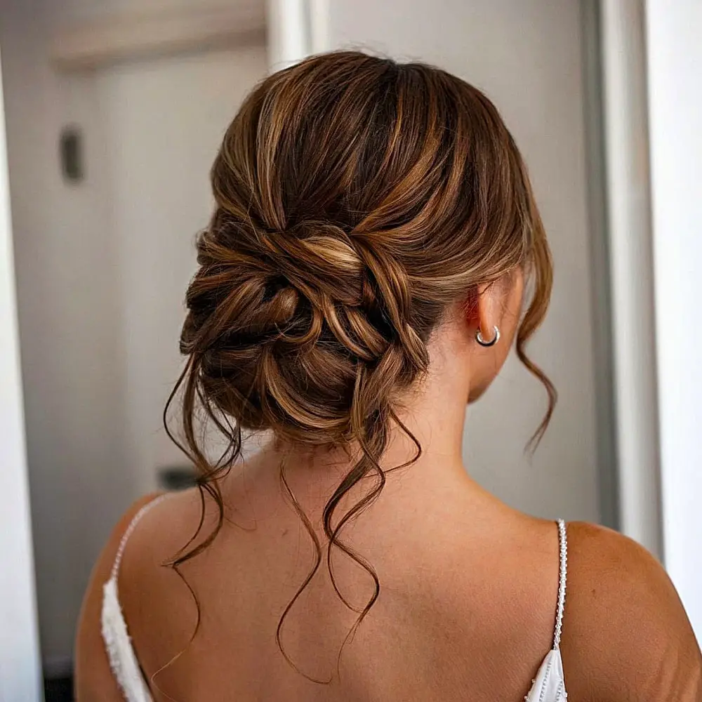 Long Brunette Braided Low Updo Long Brunette Braided Low Updo — Trendy Hair Up Hairstyles
