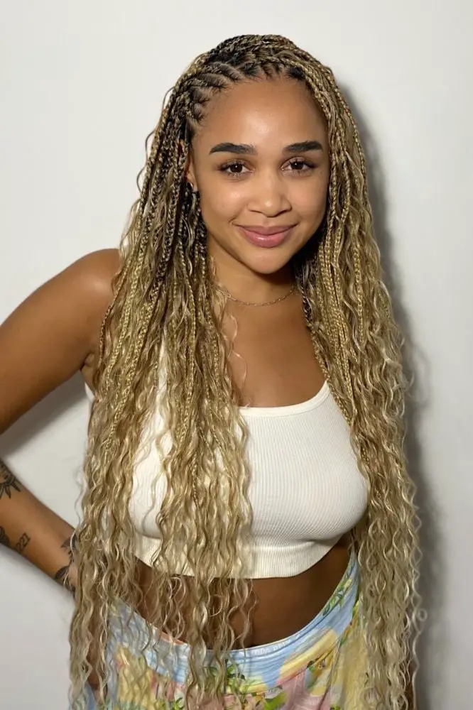 Long Loose Braids with Two-Tone Blonde and Black Color Long Loose Braids with Two-Tone Blonde and Black Color — Trendy Hairstyles for Black Women Braids