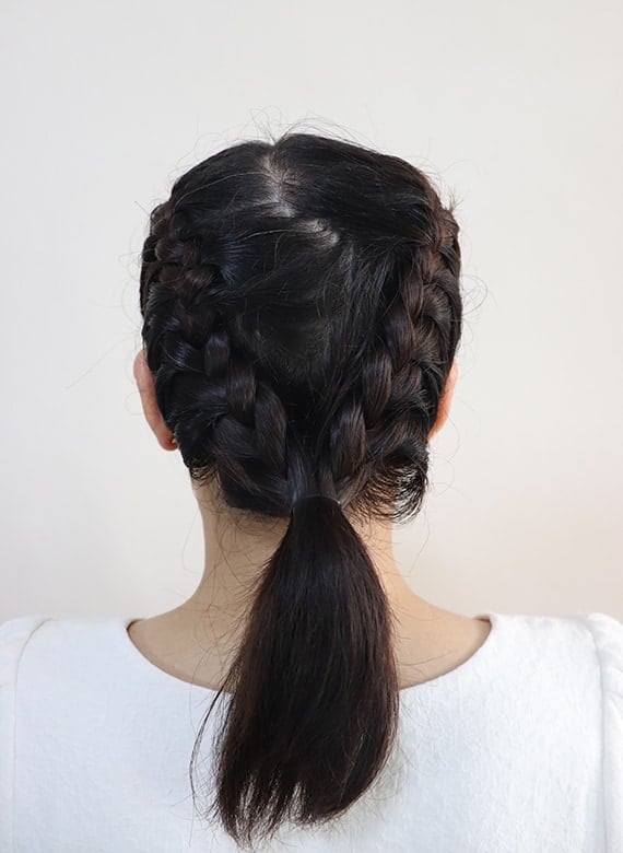 Braided Pigtails Into Low Ponytail Braided Pigtails Into Low Ponytail — Trendy Hairstyles for School