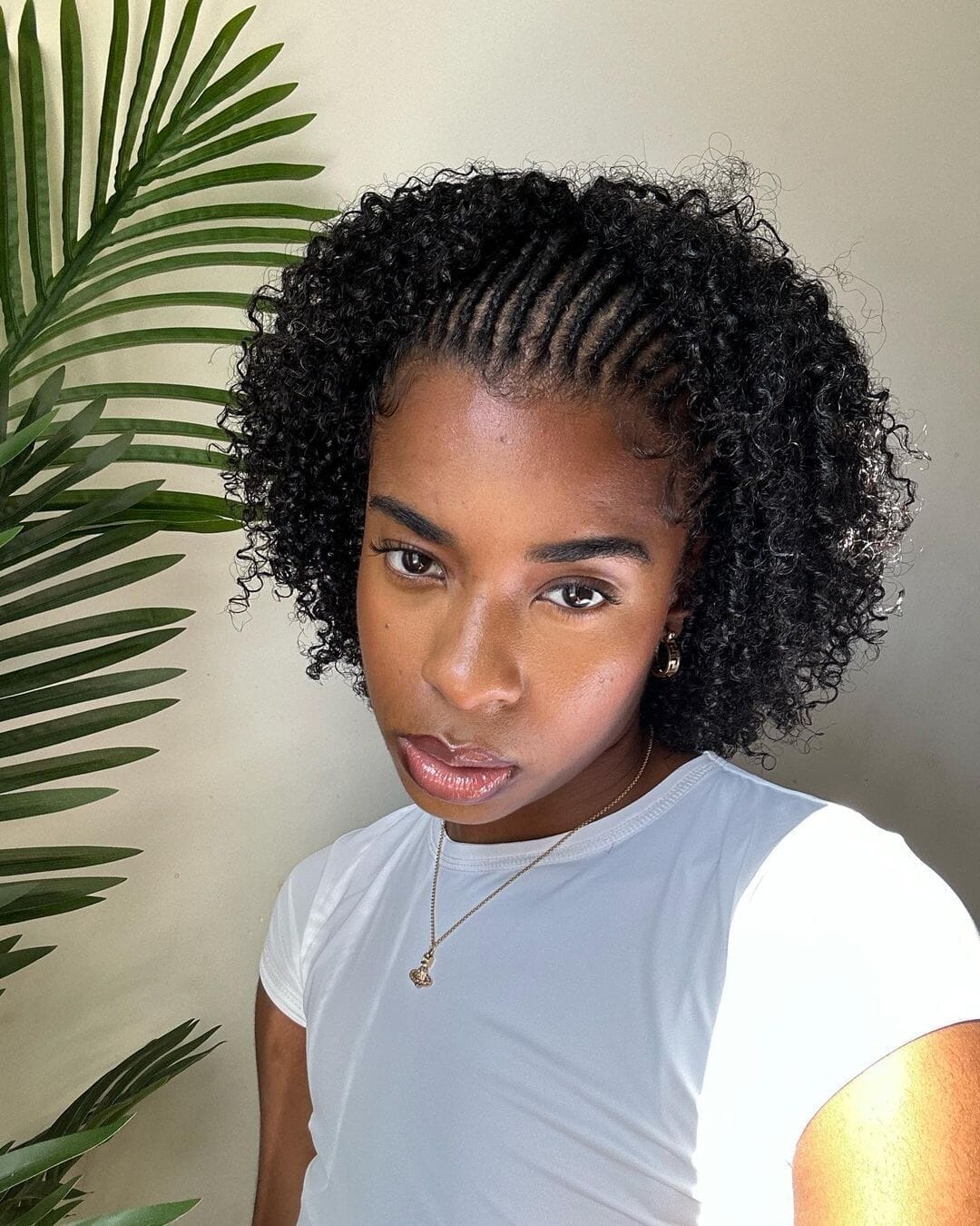 Cornrows Leading Into Shoulder-Length Curls Cornrows Leading Into Shoulder-Length Curls — Trendy Hairstyles for School