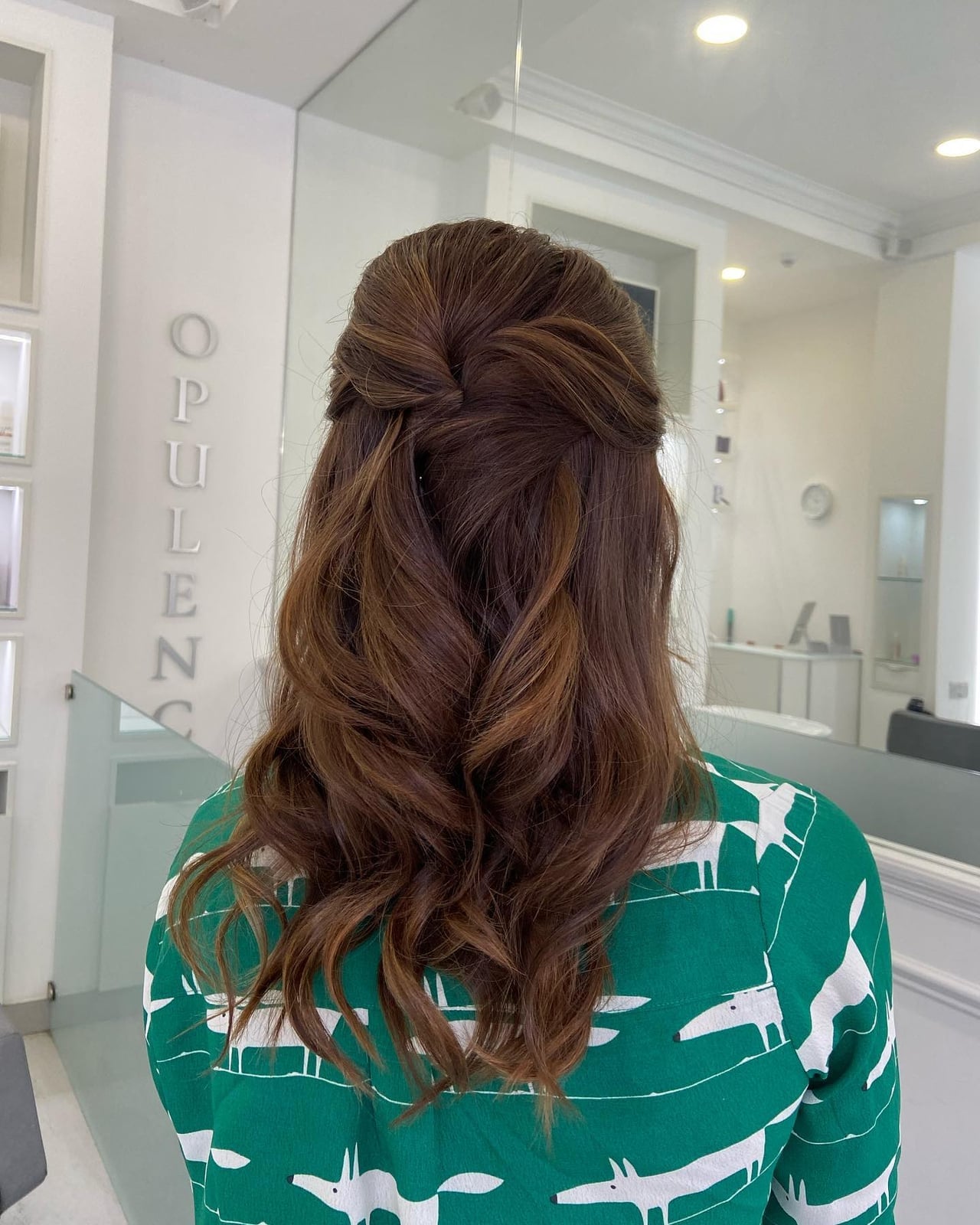 Brown Half Updo With Twisted Detail Brown Half Updo With Twisted Detail — Trendy Hairstyles for School