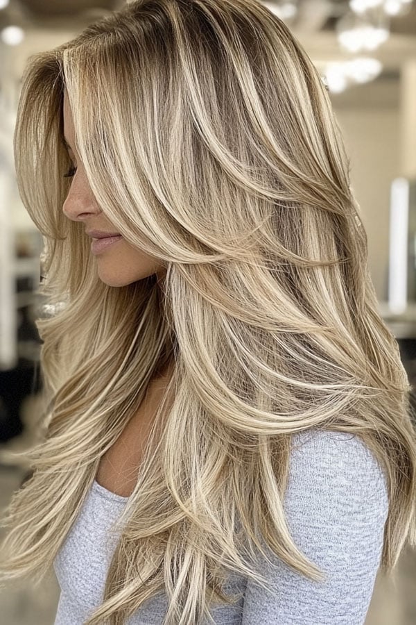 Platinum Blonde Lob With Ash Highlights Platinum Blonde Lob With Ash Highlights — Trendy Highlighting Hair