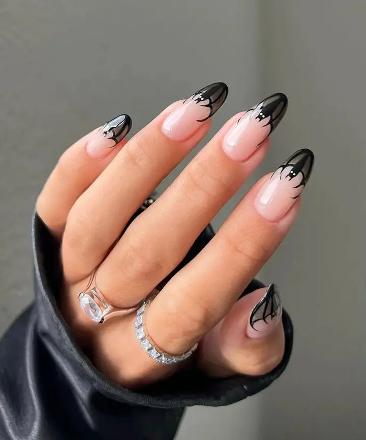 Sheer Pink Bat Wing French Stiletto Nails Sheer Pink Bat Wing French Stiletto Nails — Trendy Japanese Nails