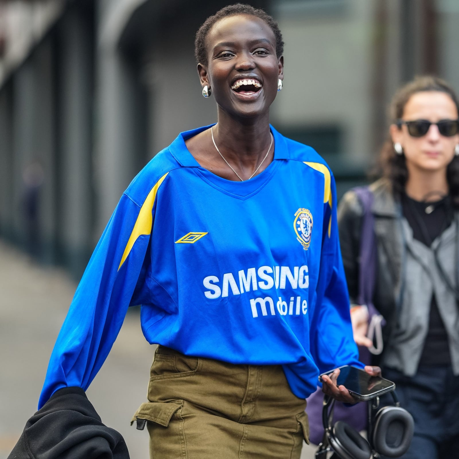 Bright Blue Jersey with Olive Cargo Pants Bright Blue Jersey with Olive Cargo Pants — Trendy Jersey Outfit