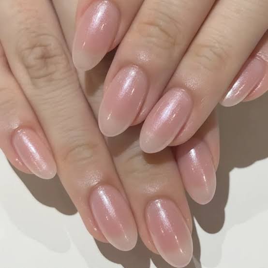 Short Almond Milky French Tip Nails Short Almond Milky French Tip Nails — Trendy Korean Nails