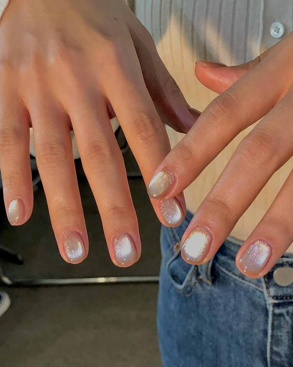Short Square Milky Sheer Nails Short Square Milky Sheer Nails — Trendy Korean Nails
