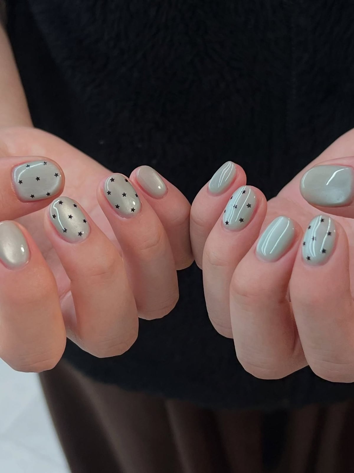 Short Oval Multi-Color Jelly Aura Nails Short Oval Multi-Color Jelly Aura Nails — Trendy Korean Nails