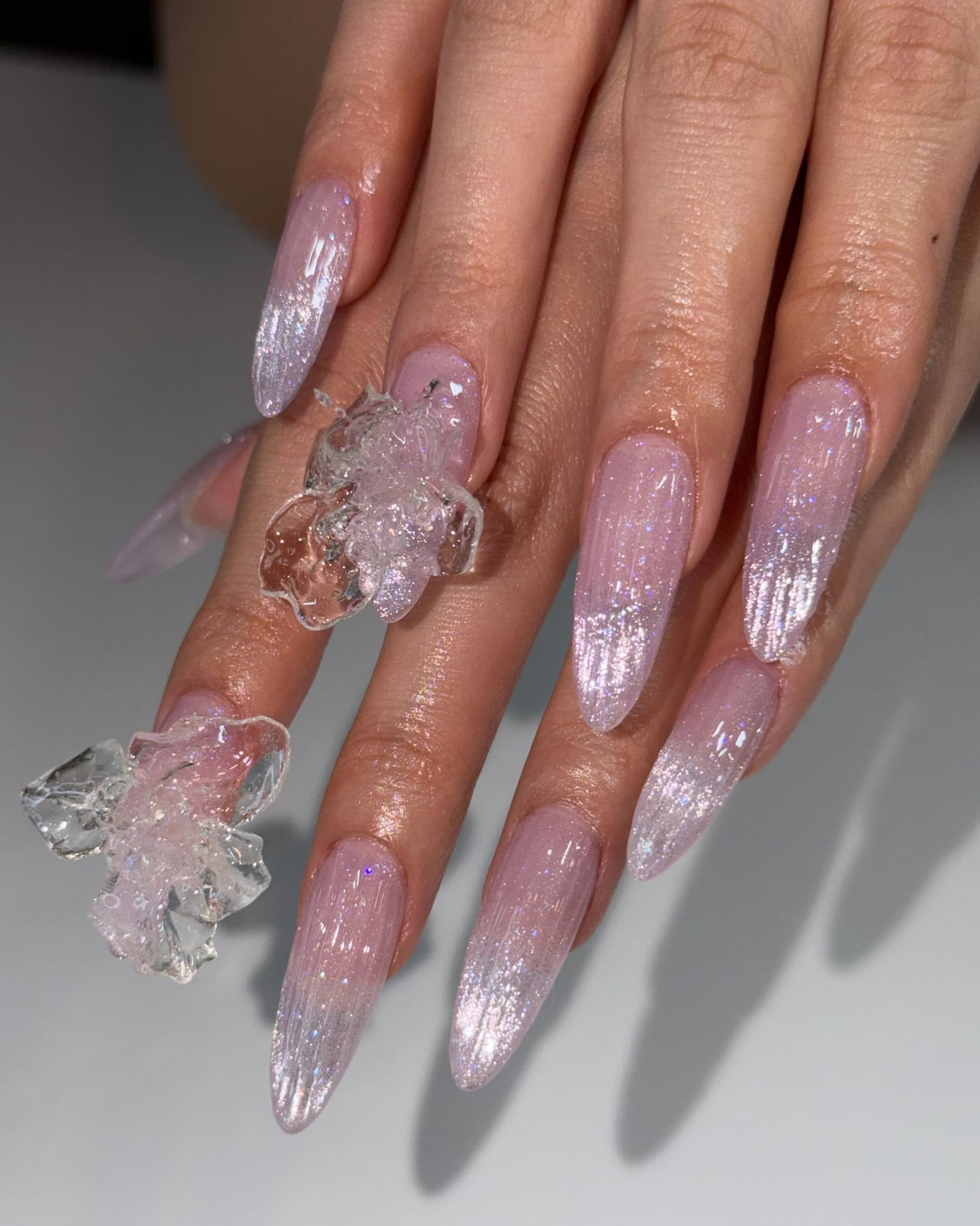 Long Stiletto 3D Floral Nails Long Stiletto 3D Floral Nails — Trendy Korean Nails