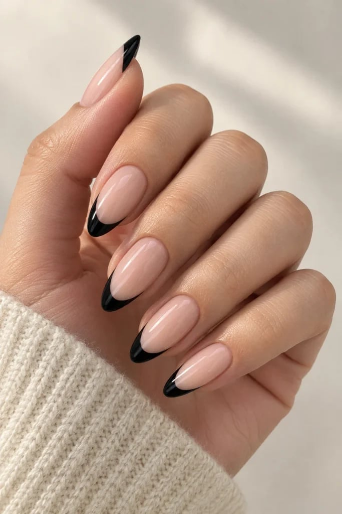 12 Black Almond Nail Ideas for a Bold and Elegant Look | Nail Craftly