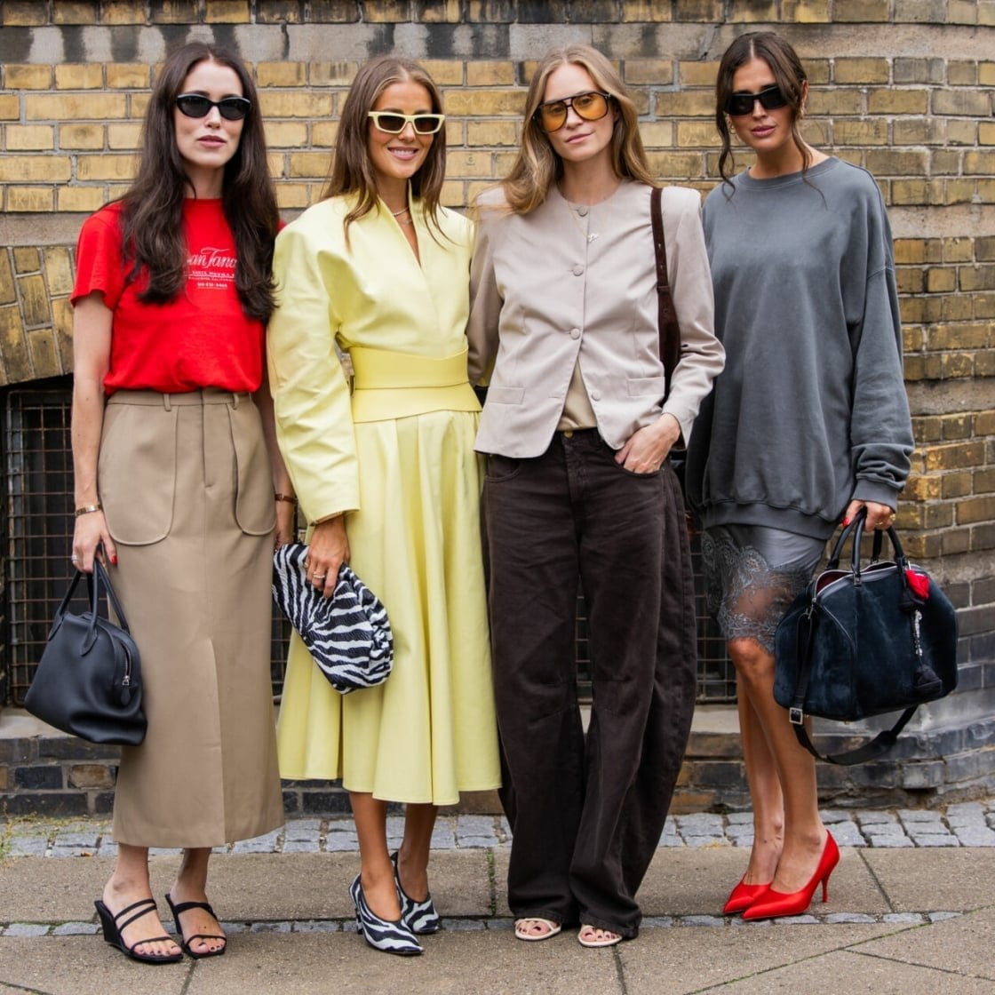 Oversized Sweatshirt with Slip Dress and Red Heels — Trendy Monday Outfit